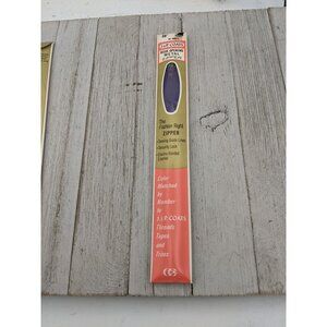 Vintage J&P Coats Neck Opening Metal Zipper 20" Purple 98